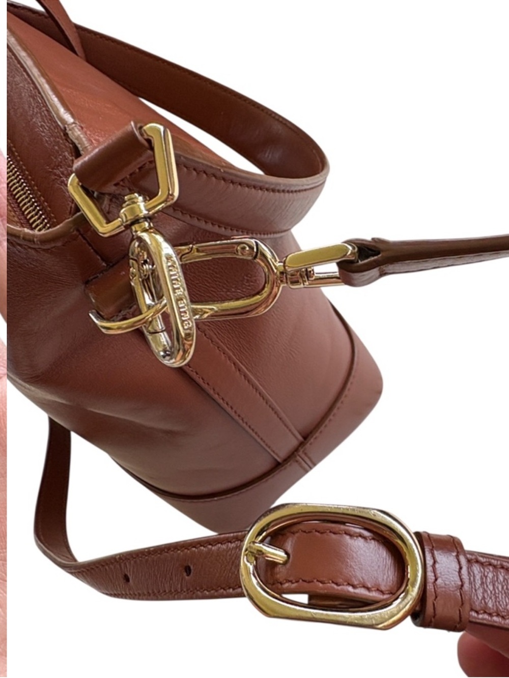 Anine Bing Leather Lili Bucket Bag Brown Retail $600.00 - Picture 8 of 16